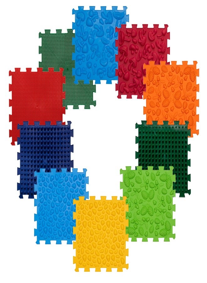 BIOL Textured Floor Mats Sensory Puzzle Rug Carpet - Sensory Floor Tiles Mat - Orthopedic Floor Mat Massage - Sensory Mats for Autistic People (10) - Image 3